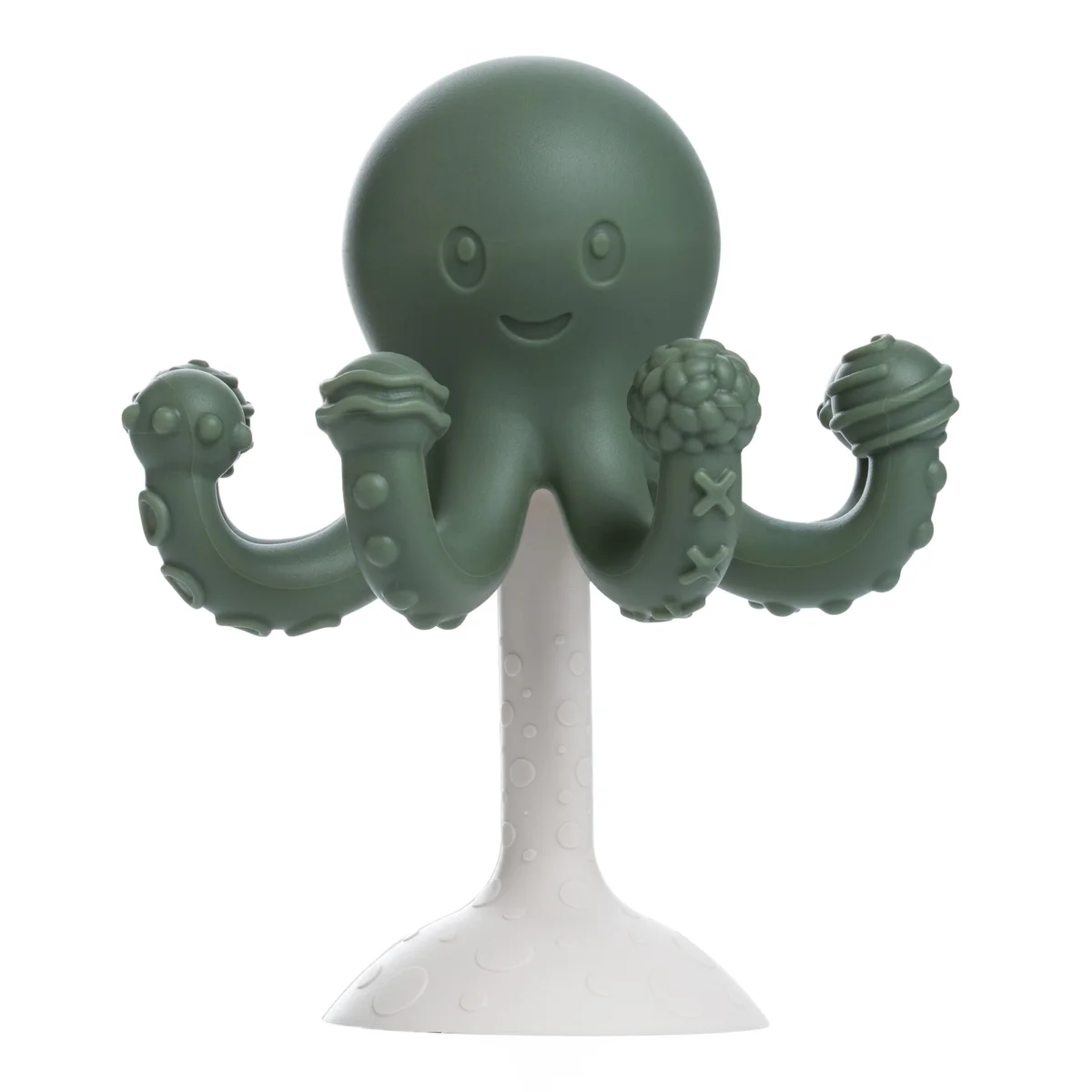 Jumble Waggle silicone octopus teether in Sage Breeze